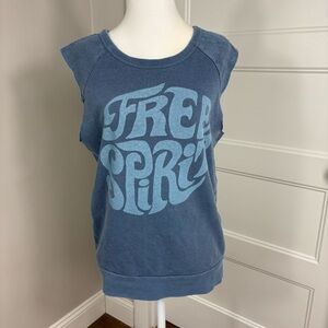 Junk Food Free Spirit Cut Off Sweatshirt Size M